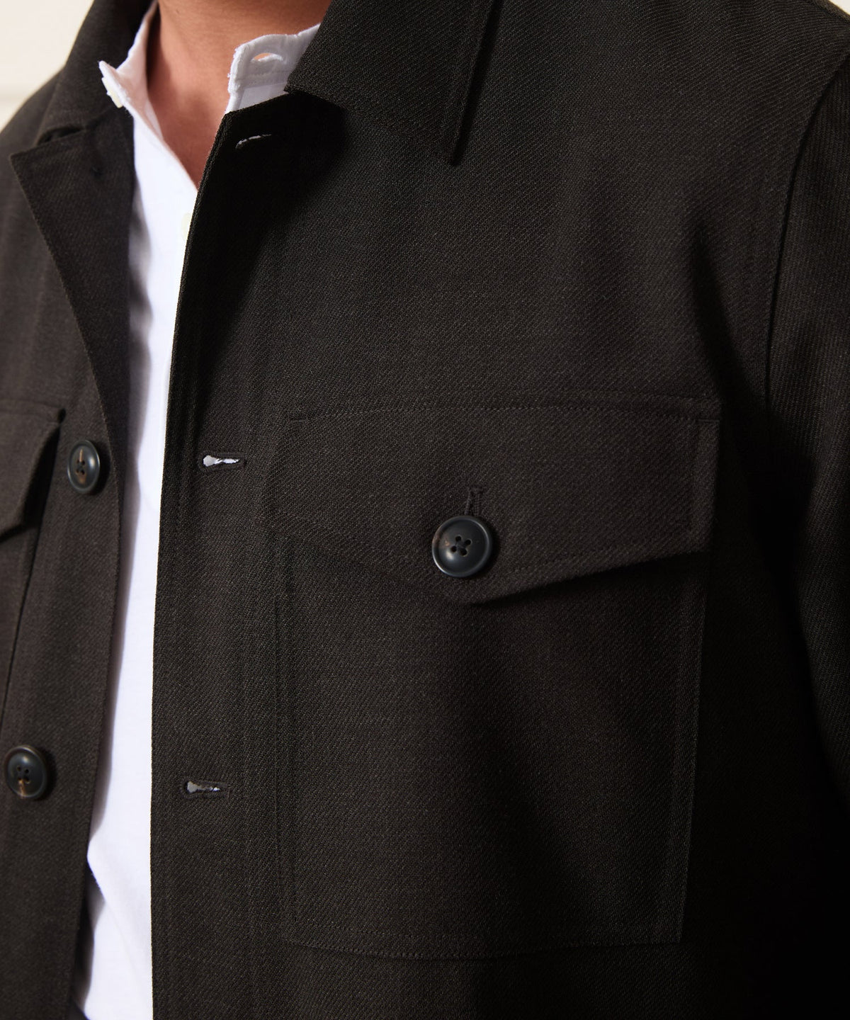 Todd Snyder Italian Wool Military Overshirt - Brown