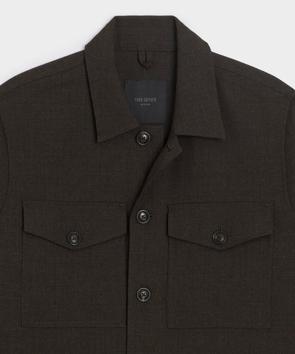 Todd Snyder Italian Wool Military Overshirt - Brown