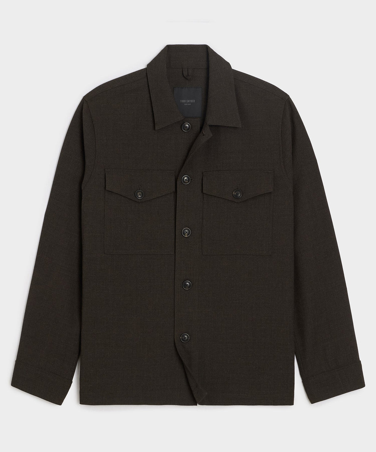 Todd Snyder Italian Wool Military Overshirt - Brown