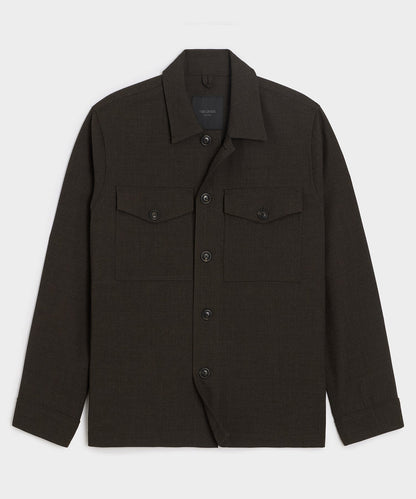 Todd Snyder Italian Wool Military Overshirt - Brown