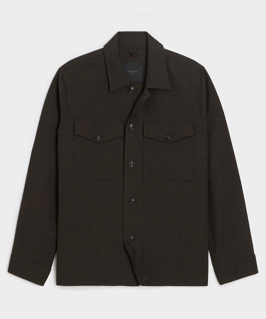 Todd Snyder Italian Wool Military Overshirt - Brown