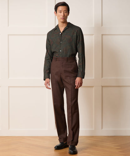 Todd Snyder Paisley Camp Shirt - Olive
