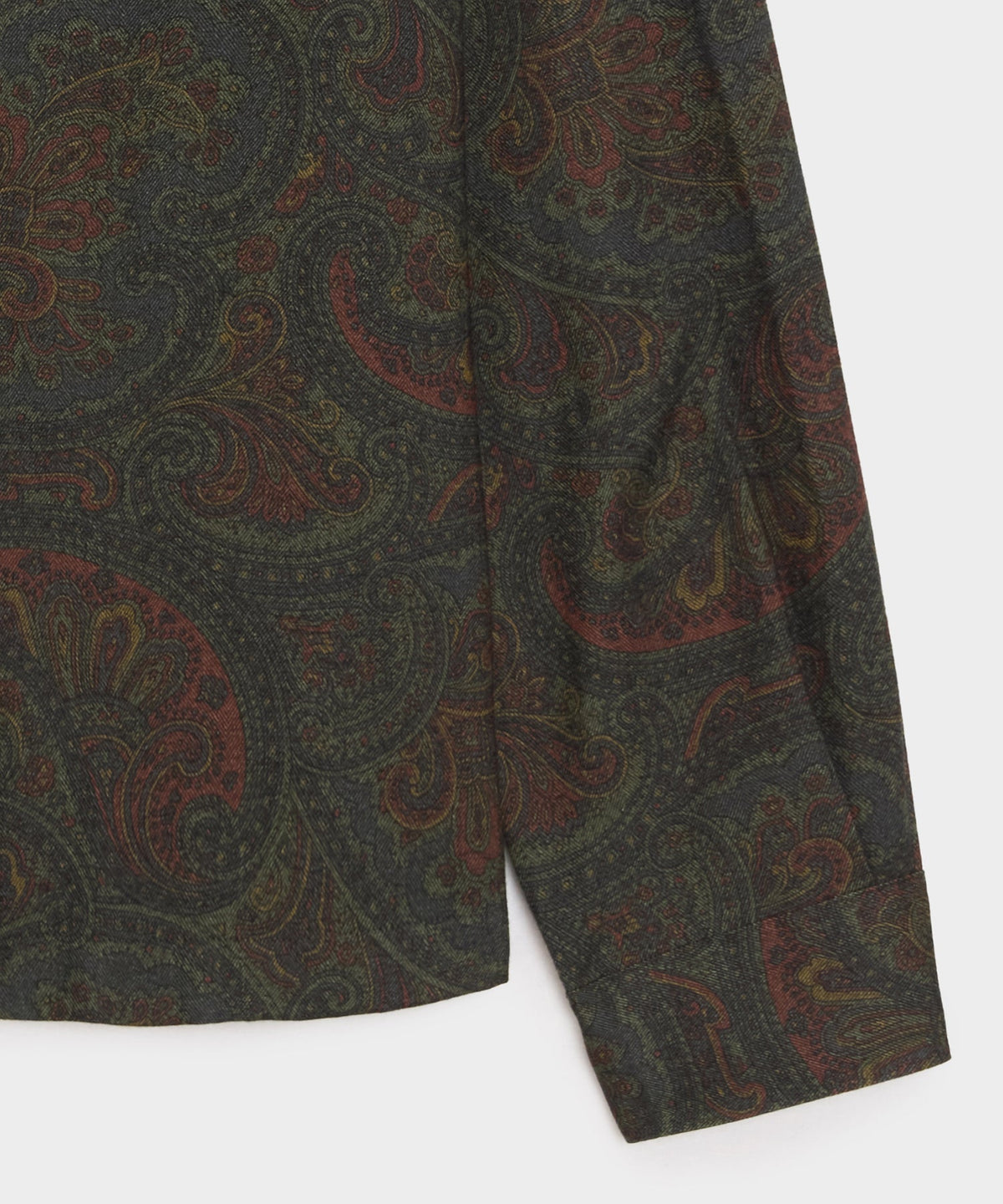 Todd Snyder Paisley Camp Shirt - Olive