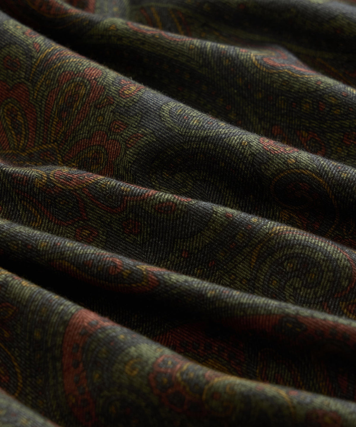Todd Snyder Paisley Camp Shirt - Olive