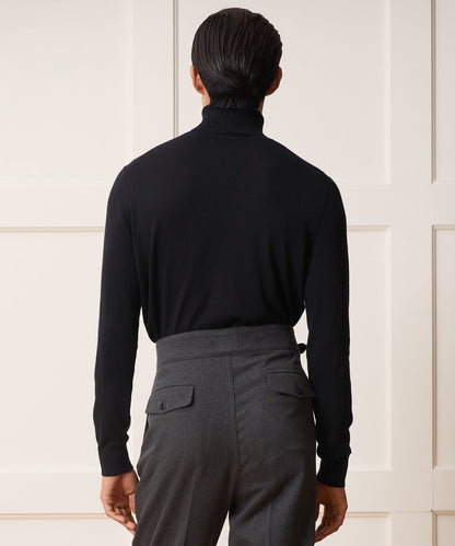 Todd Snyder Silk-Cashmere Turtleneck Sweater - Black