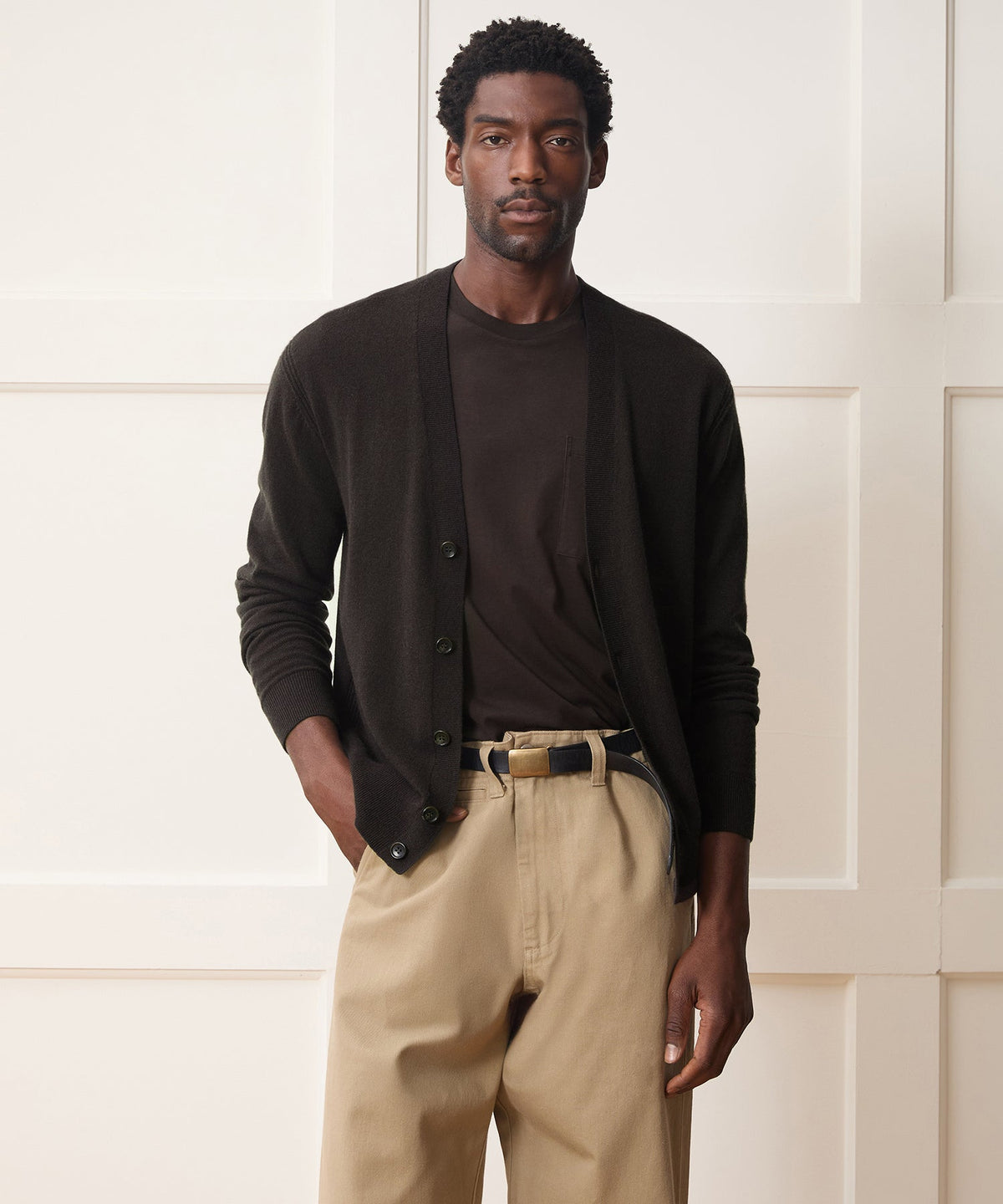 Todd Snyder Cashmere Cardigan - Espresso Bean