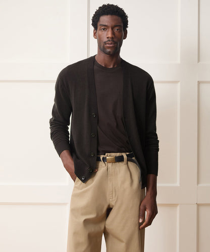 Todd Snyder Cashmere Cardigan - Espresso Bean