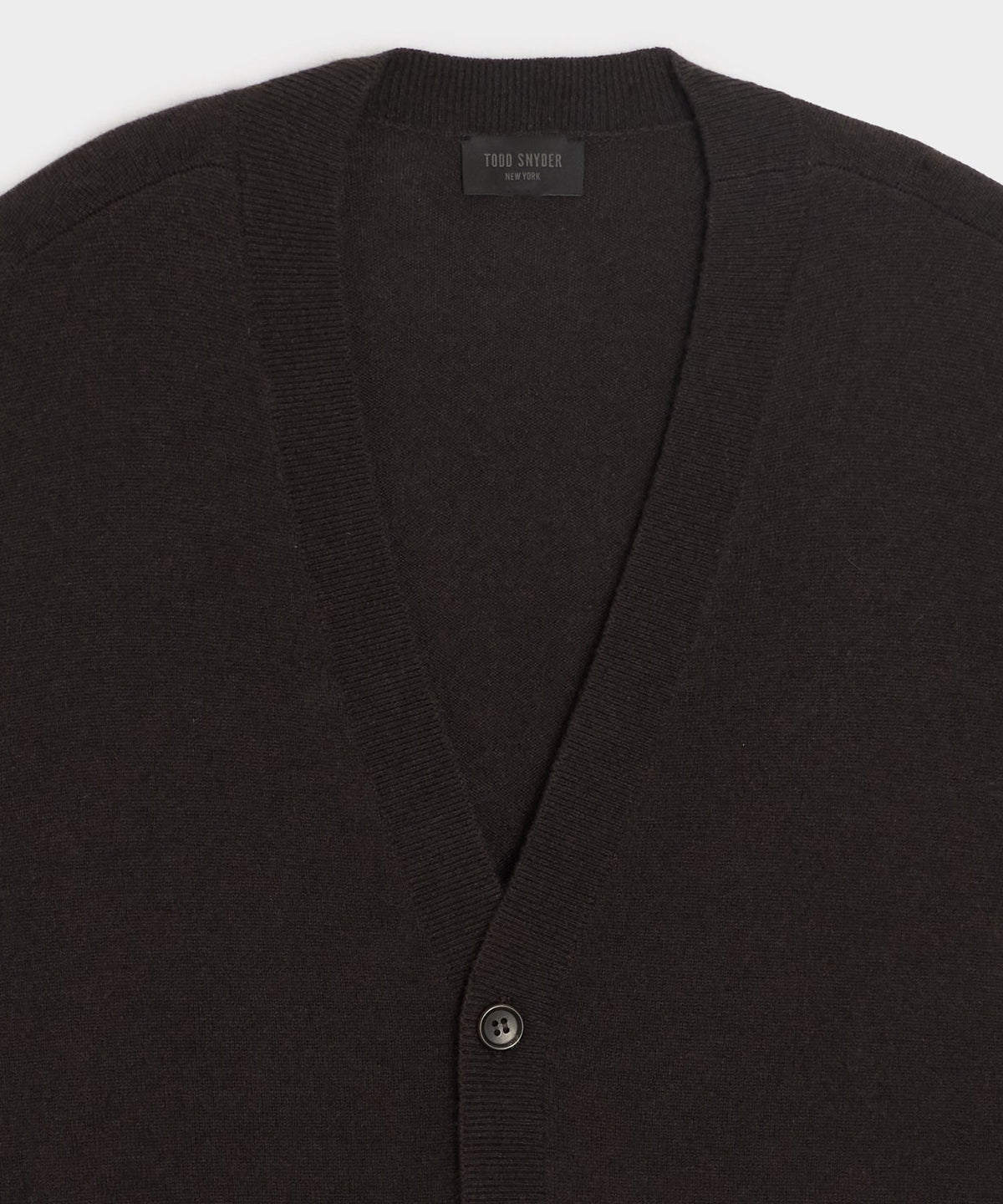 Todd Snyder Cashmere Cardigan - Espresso Bean