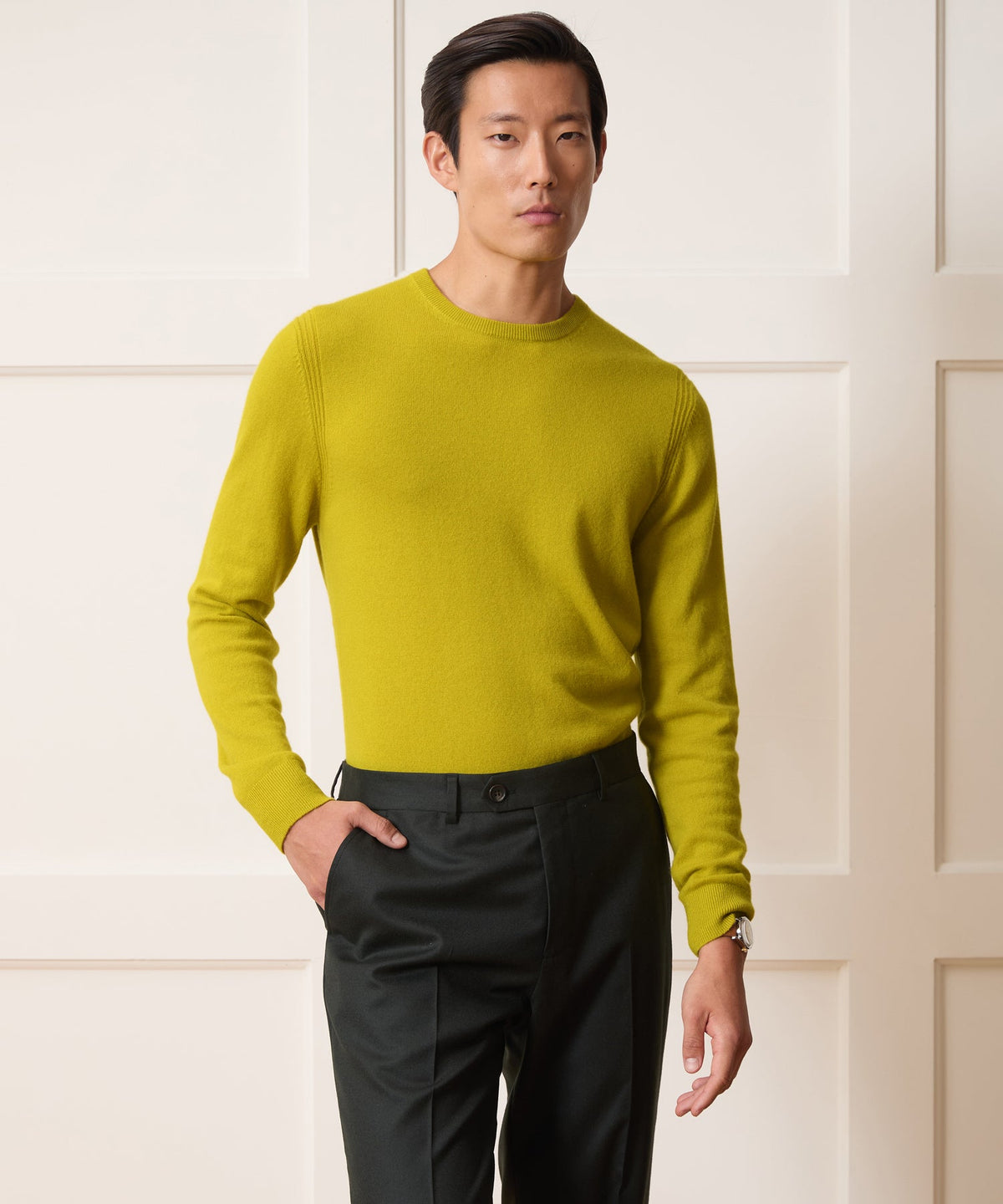 Todd Snyder Cashmere Crewneck - Chartreuse
