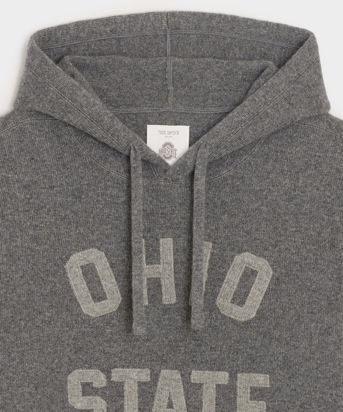 Todd Snyder Todd Snyder x The Ohio State University™ Cashmere Hoodie - Charcoal Heather
