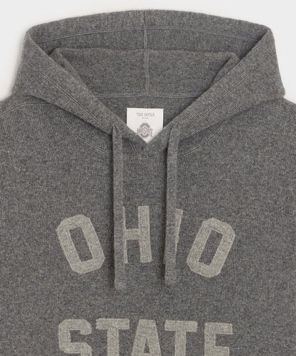 Todd Snyder Todd Snyder x The Ohio State University™ Cashmere Hoodie - Charcoal Heather