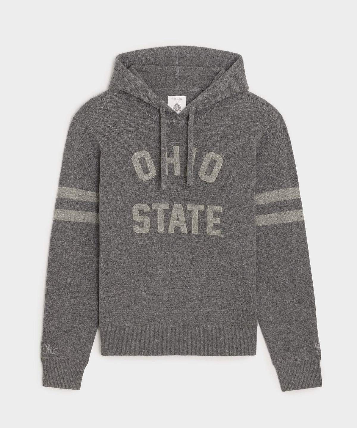 Todd Snyder Todd Snyder x The Ohio State University™ Cashmere Hoodie - Charcoal Heather