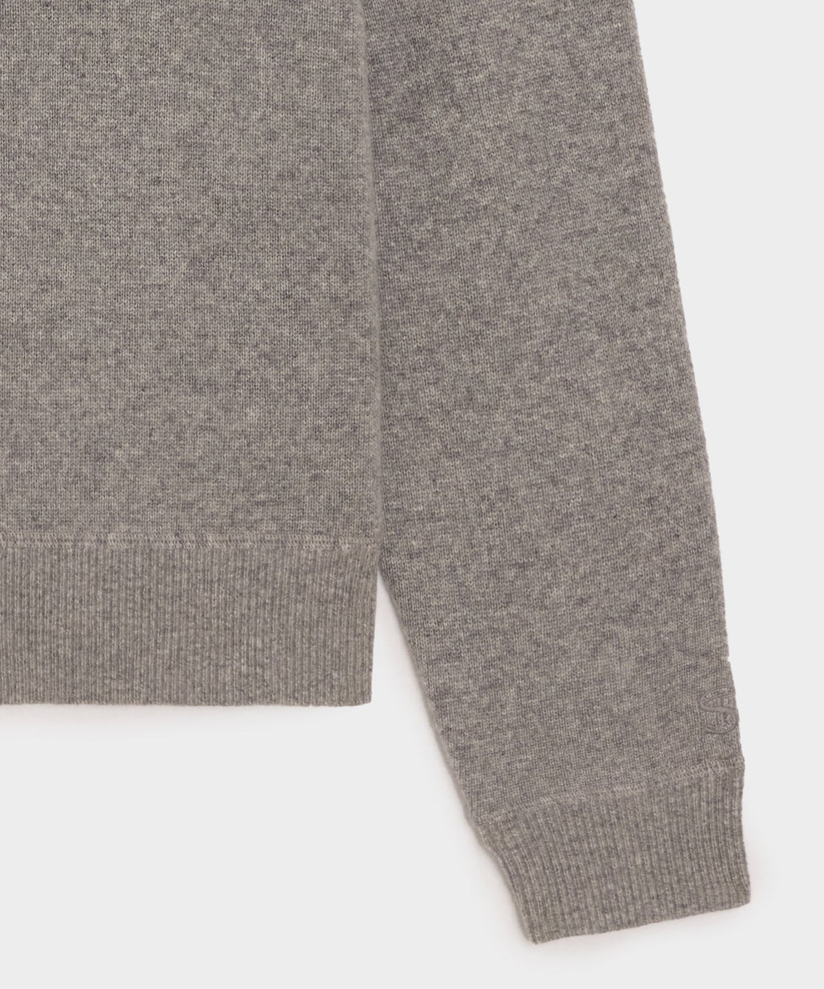 Todd Snyder Todd Snyder x The Ohio State University™ Cashmere Quarter-Zip Sweater - Light Grey Heather