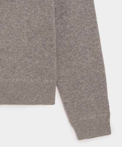 Todd Snyder Todd Snyder x The Ohio State University™ Cashmere Quarter-Zip Sweater - Light Grey Heather