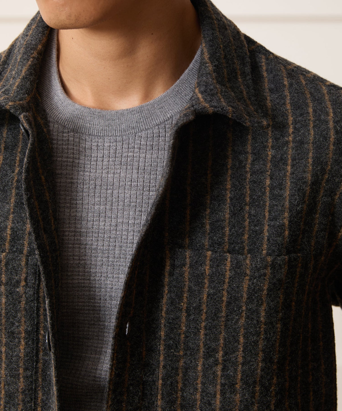 Todd Snyder Knit Utility Shirt - Grey