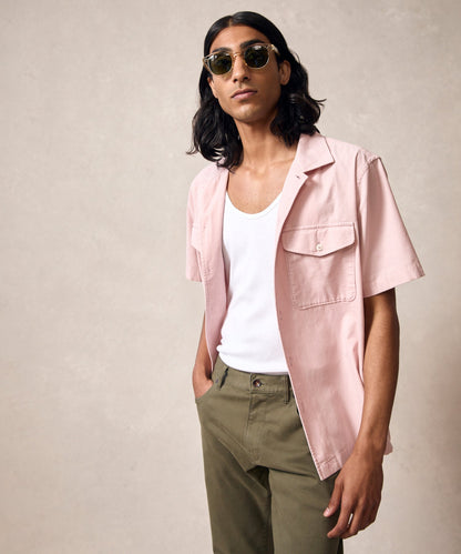 Todd Snyder Corduroy Panama Shirt - Shell Pink