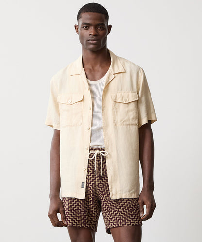 Todd Snyder Linen Panama Shirt - Sand Dollar