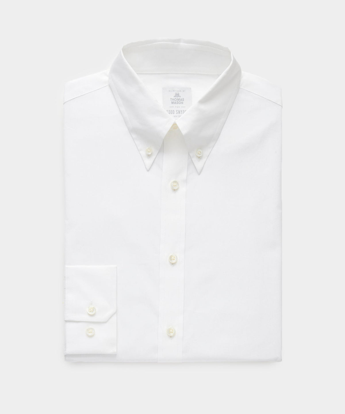 Todd Snyder Cotton Poplin Button-Down Collar Dress Shirt - White