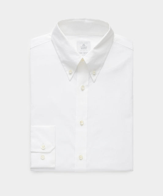 Todd Snyder Cotton Poplin Button-Down Collar Dress Shirt - White