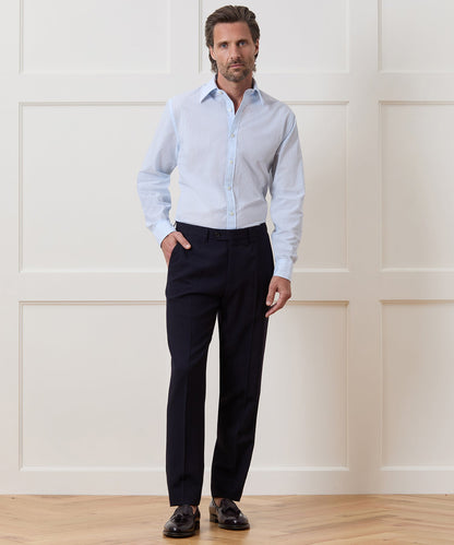 Todd Snyder Seersucker Long Point Collar Dress Shirt - Blue