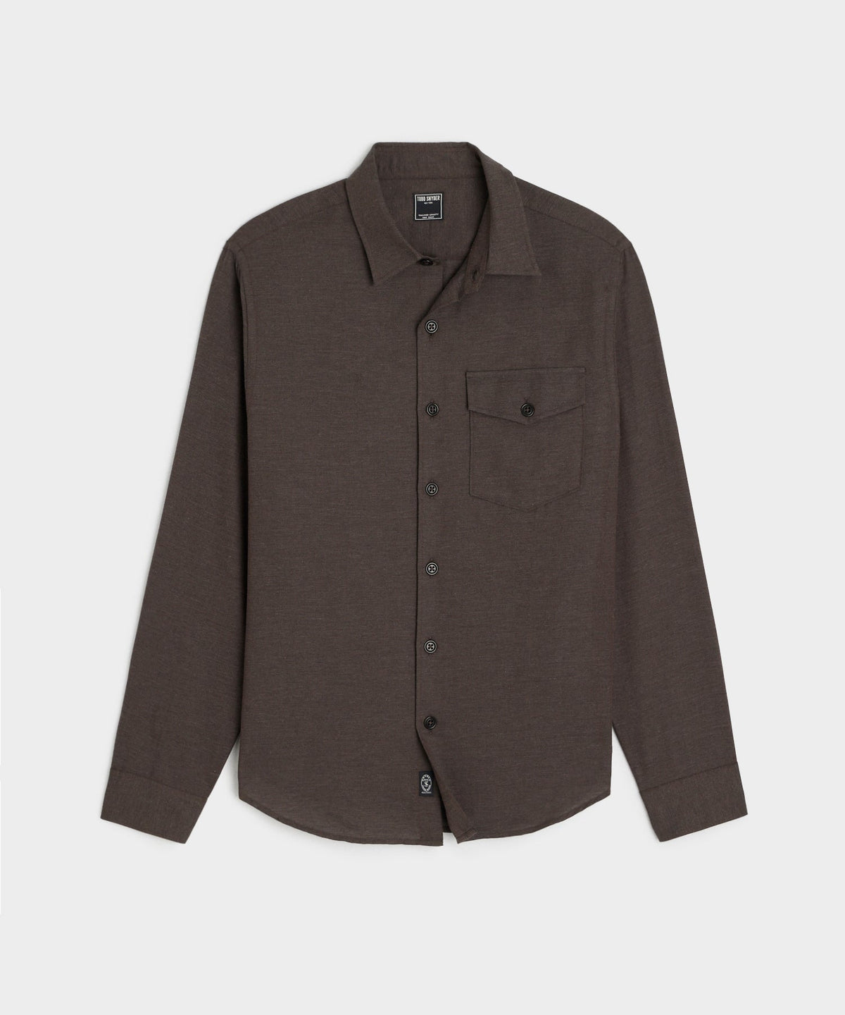 Todd Snyder Cotton-Cashmere Lodge Shirt - Brown
