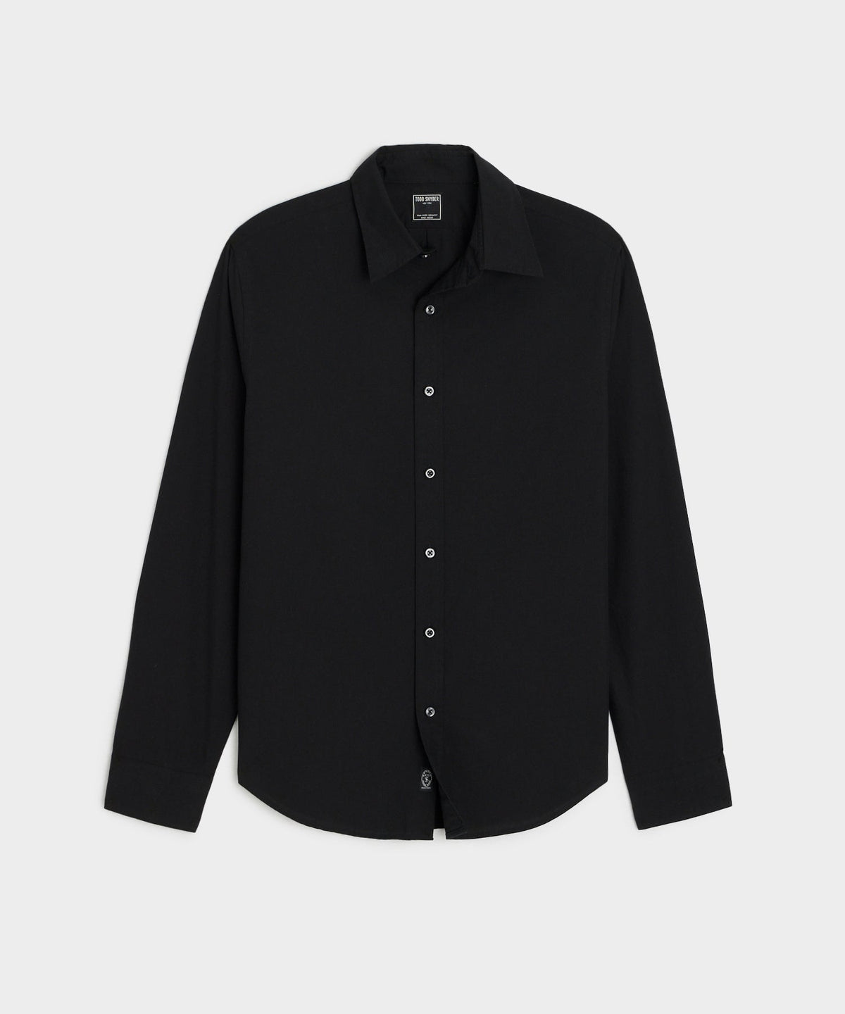 Todd Snyder Slim Fit Cotton Poplin Point Collar Shirt - Black