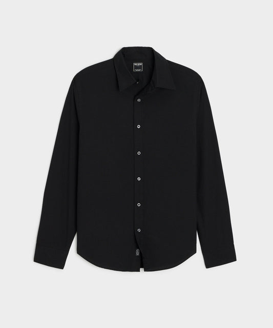 Todd Snyder Slim Fit Cotton Poplin Point Collar Shirt - Black