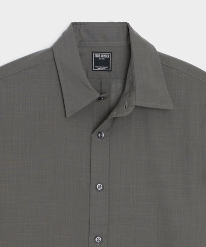 Todd Snyder Slim Summerweight Point Collar Shirt - Wrought Iron