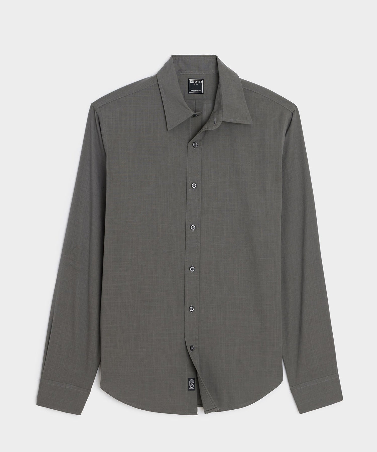 Todd Snyder Slim Summerweight Point Collar Shirt - Wrought Iron