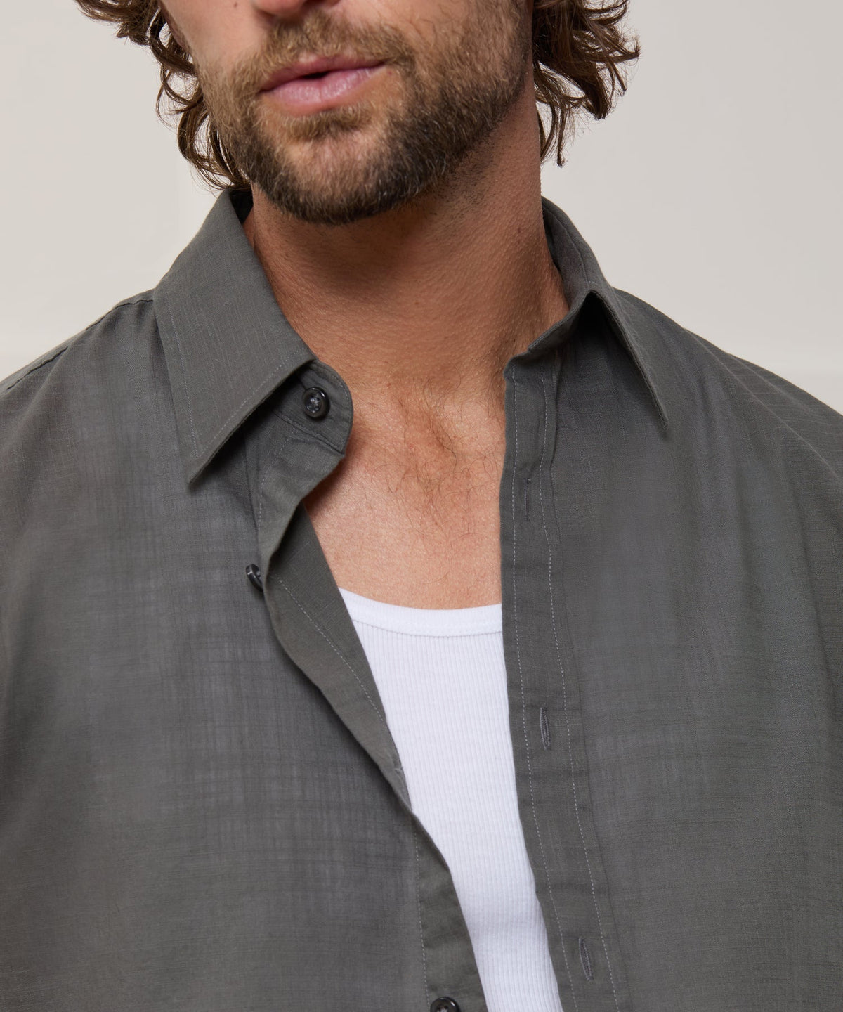 Todd Snyder Slim Summerweight Point Collar Shirt - Wrought Iron
