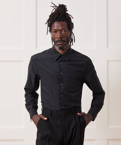 Todd Snyder Cotton-Silk Big Shirt - Black