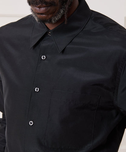 Todd Snyder Cotton-Silk Big Shirt - Black