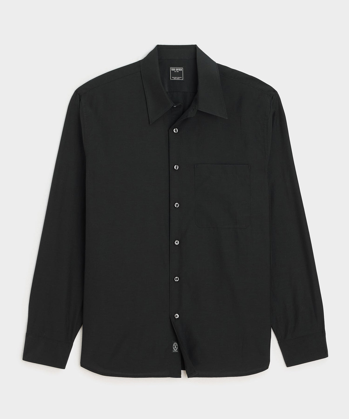 Todd Snyder Cotton-Silk Big Shirt - Black