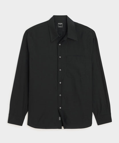 Todd Snyder Cotton-Silk Big Shirt - Black