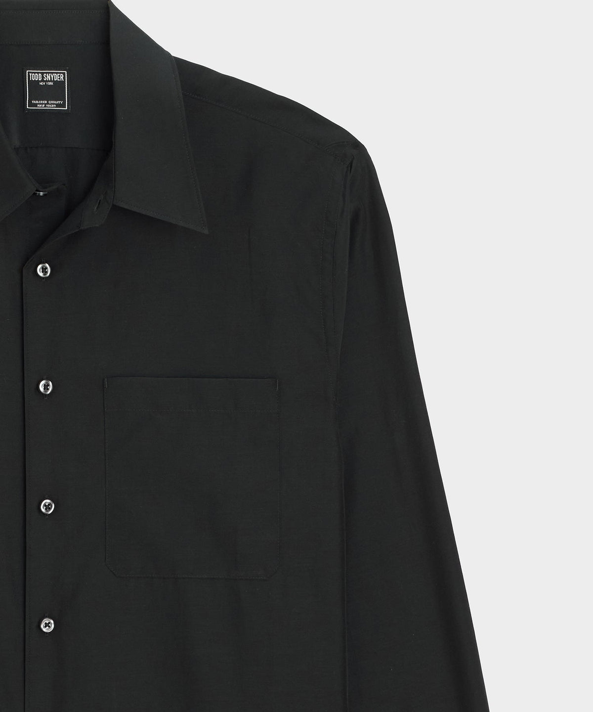 Todd Snyder Cotton-Silk Big Shirt - Black