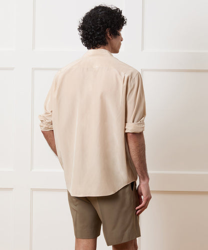 Todd Snyder Cotton-Silk Big Shirt - Khaki