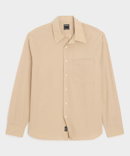 Todd Snyder Cotton-Silk Big Shirt - Khaki