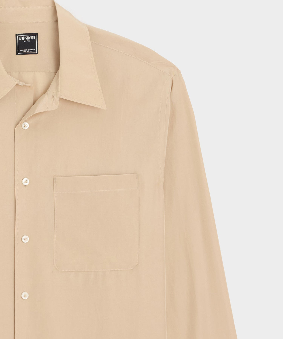 Todd Snyder Cotton-Silk Big Shirt - Khaki