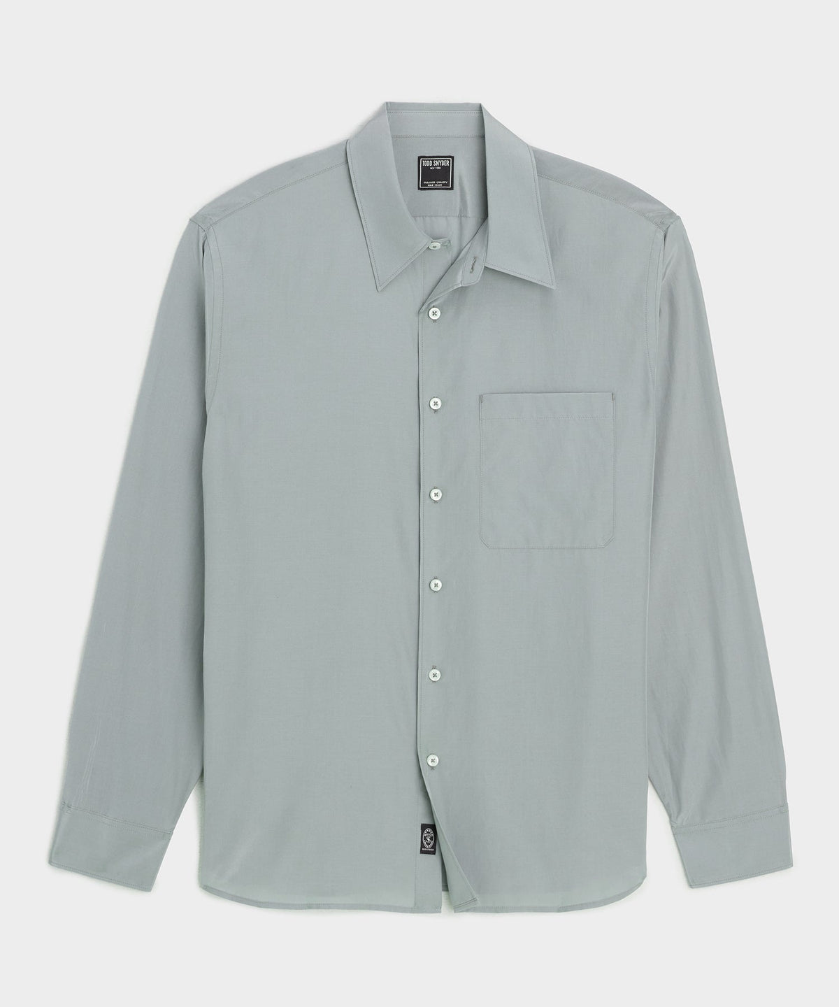 Todd Snyder Cotton-Silk Big Shirt - Silver Lake
