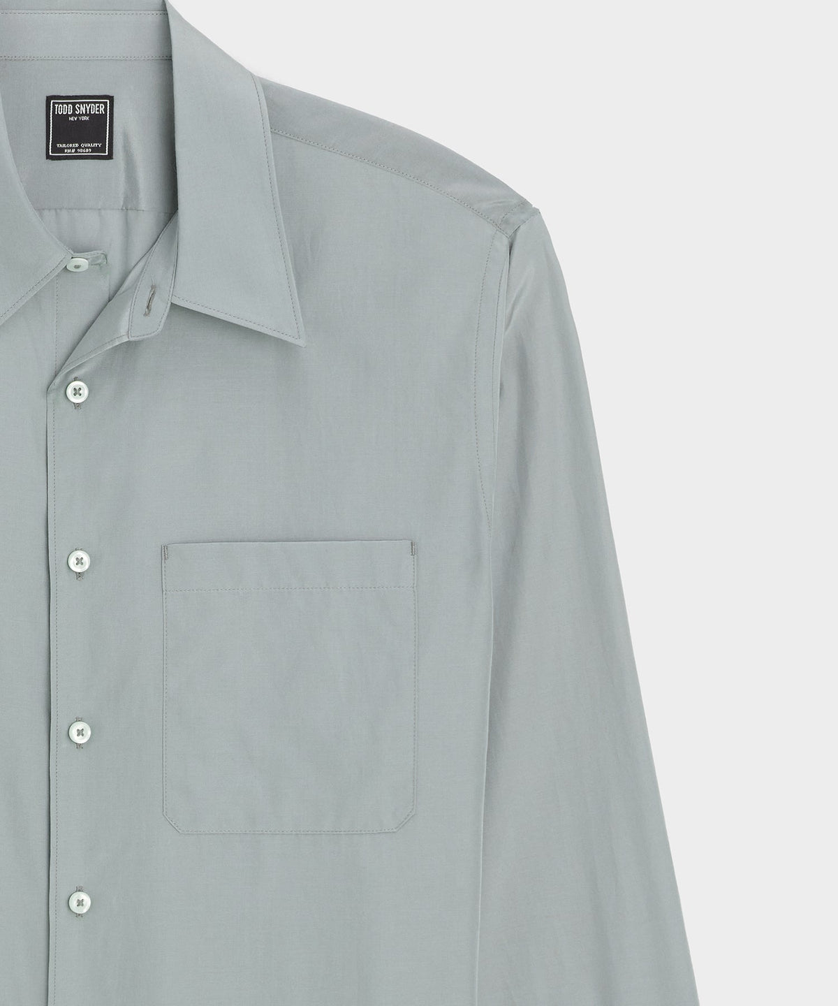 Todd Snyder Cotton-Silk Big Shirt - Silver Lake