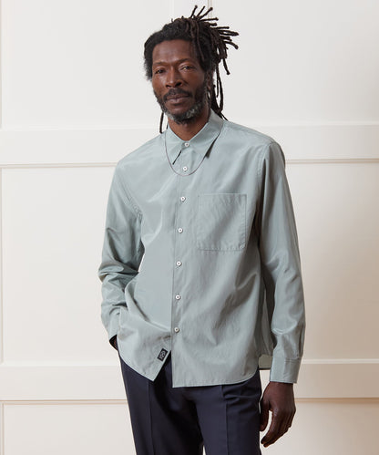Todd Snyder Cotton-Silk Big Shirt - Silver Lake