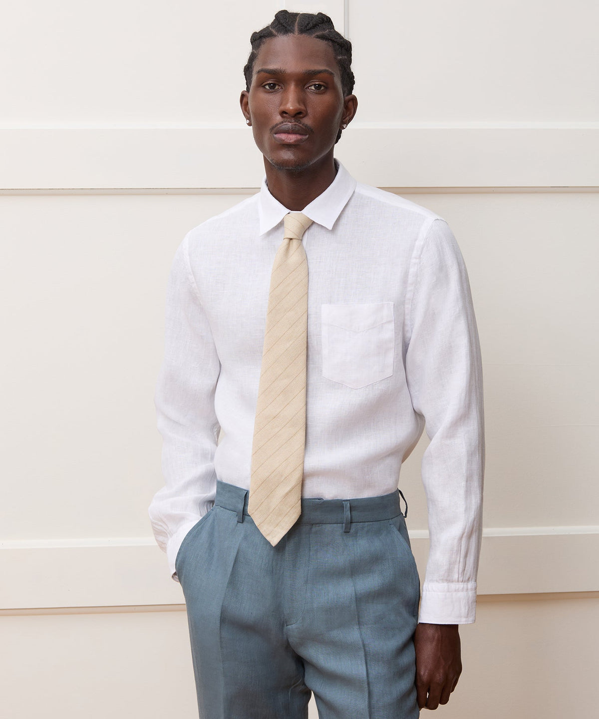 Todd Snyder Sea Soft Irish Linen Shirt - White