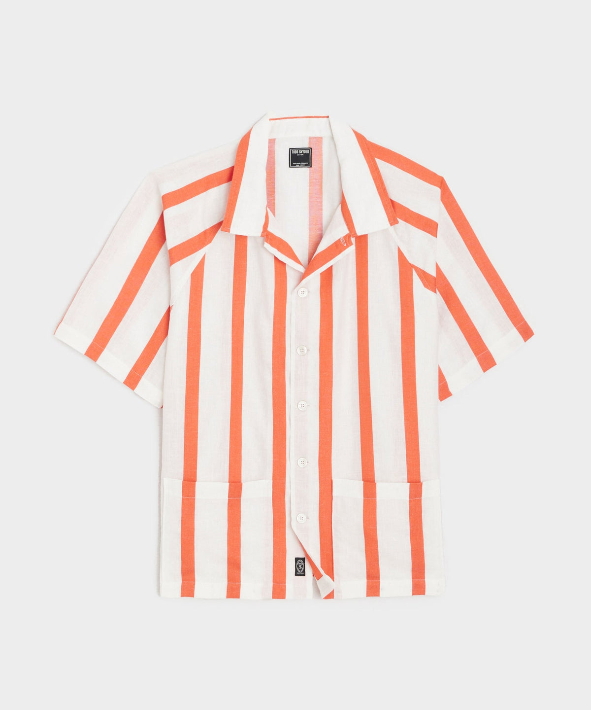Todd Snyder Striped Raglan Sleeve Shirt - Orange