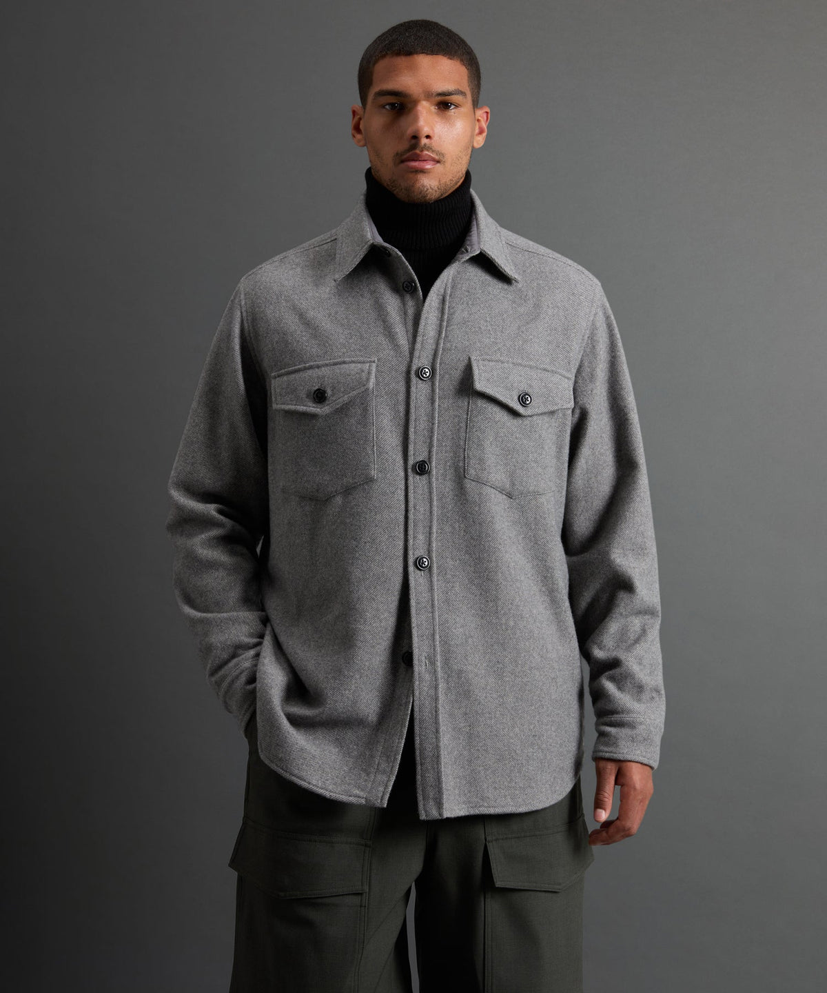 Todd Snyder Todd Snyder X Woolrich Cashmere Shirt Jacket - Grey