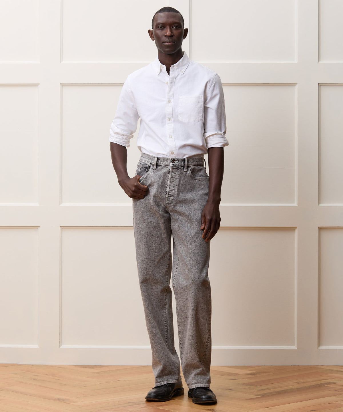 Todd Snyder Relaxed Selvedge Jean - Charcoal