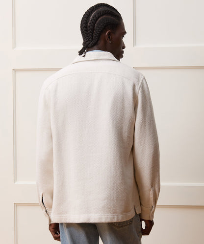 Todd Snyder Linen-Cotton Textured Shirt Jacket - White