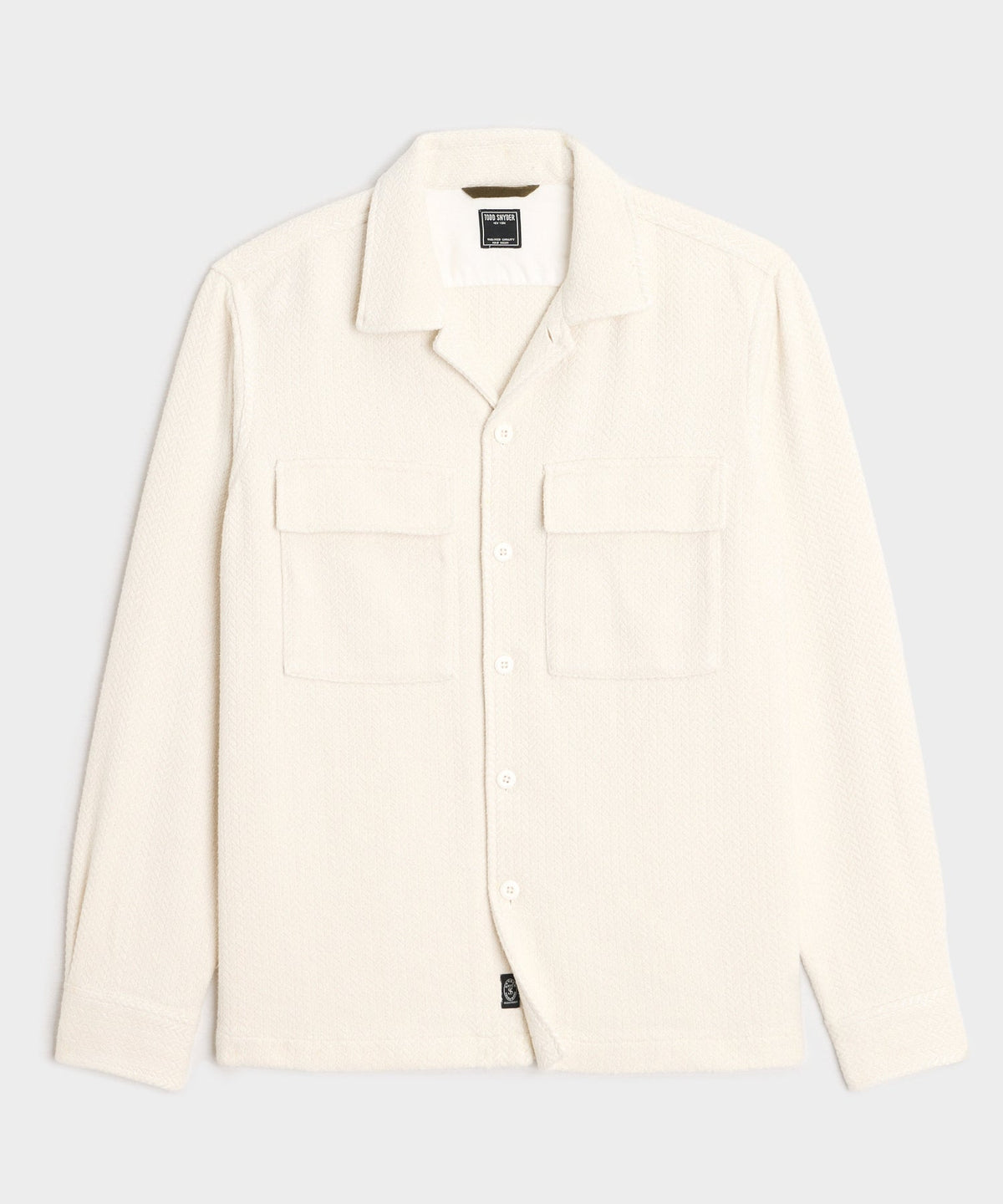 Todd Snyder Linen-Cotton Textured Shirt Jacket - White