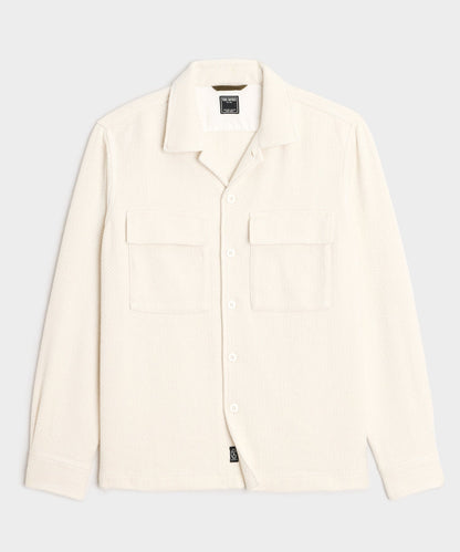 Todd Snyder Linen-Cotton Textured Shirt Jacket - White