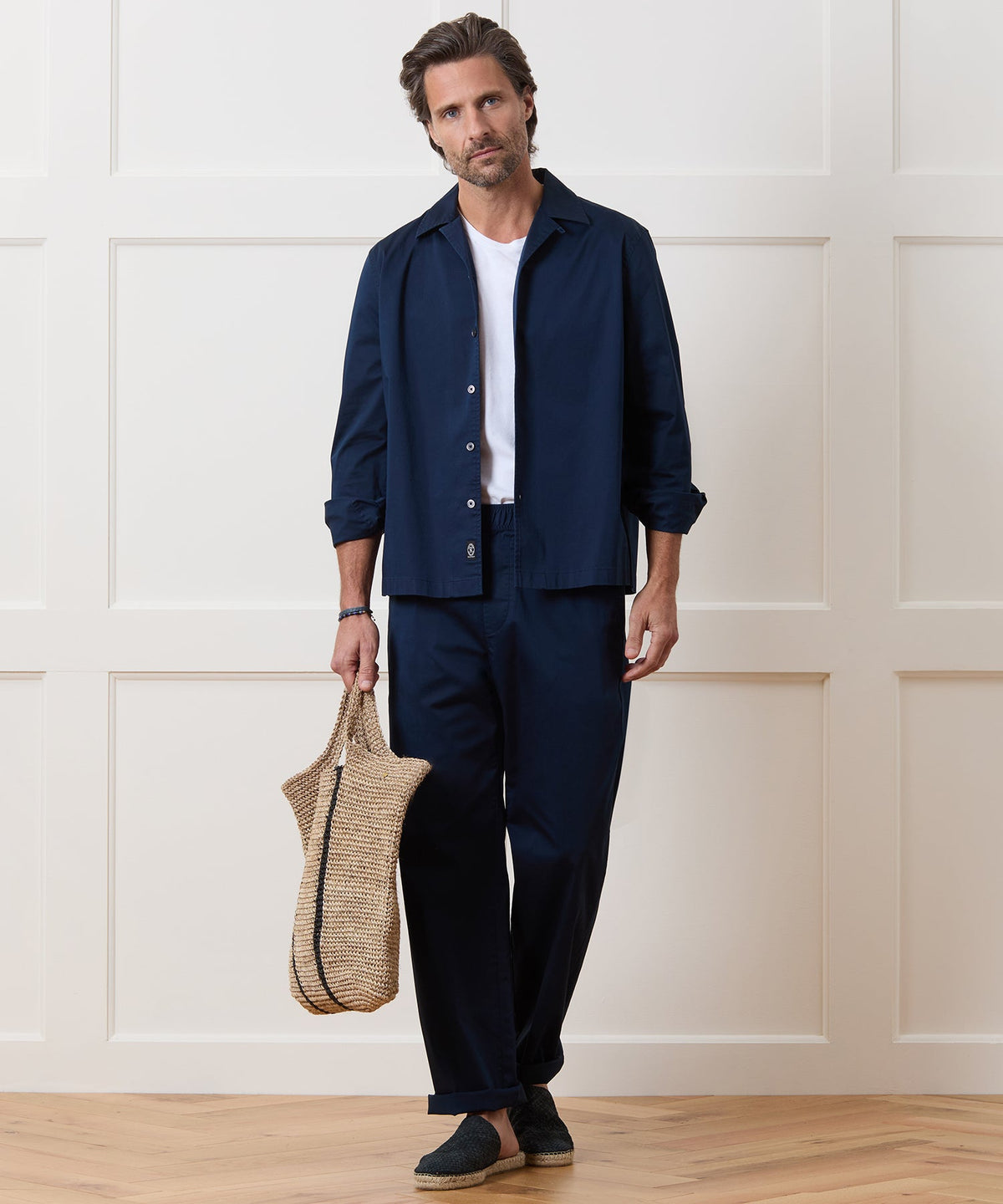Todd Snyder Relaxed Poplin Leisure Pant - Navy