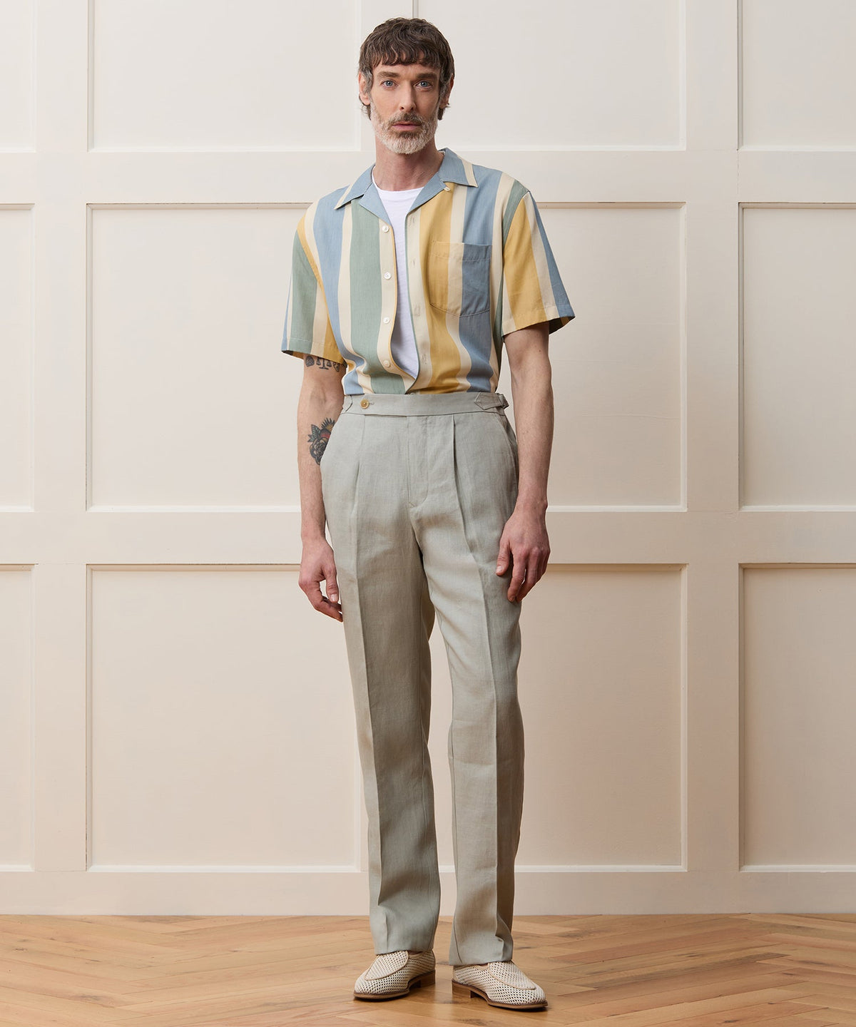 Todd Snyder Cropped Rayon Capri Shirt - Ivory